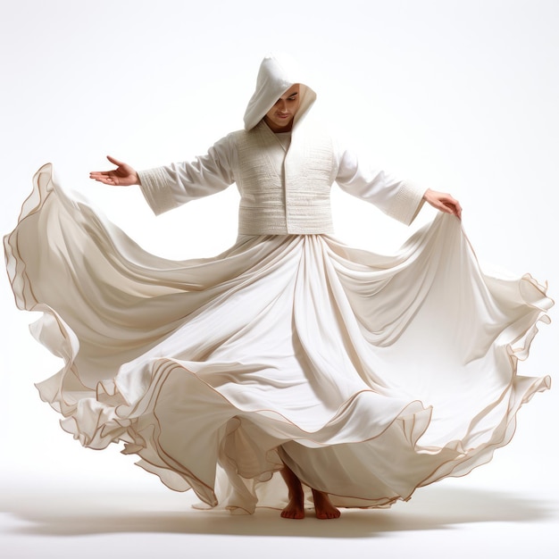 Фото Турецкий кружащийся дервиш в суфийском танце