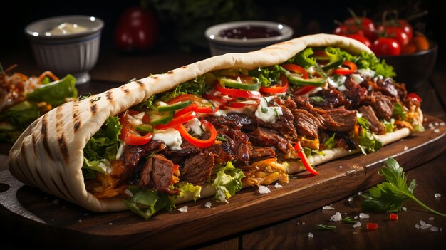 Foto turkse doner kebab