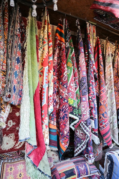 Turkse traditionele tapijten in Goreme Nevsehir, Turkije