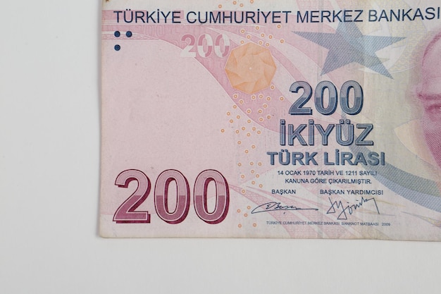 Turkse valuta Turkse lira bankbiljetten