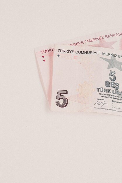 Foto turkse valuta turkse lira bankbiljetten