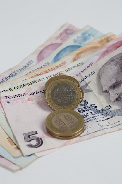 Turkse valuta Turkse lira bankbiljetten