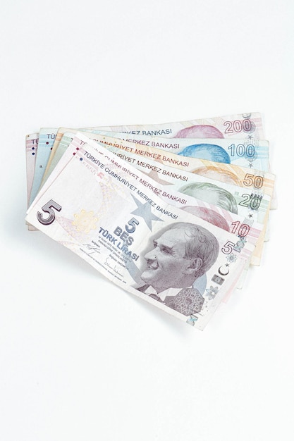 Turkse valuta Turkse lira bankbiljetten