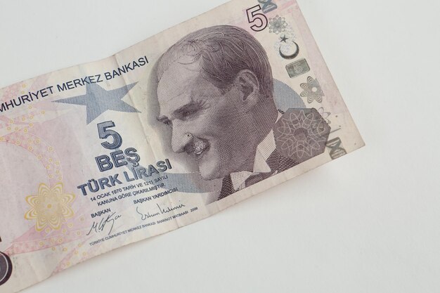 Turkse valuta Turkse lira bankbiljetten