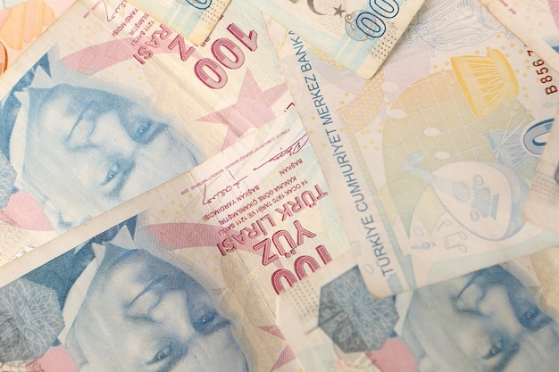 Turkse valuta Turkse lira bankbiljetten