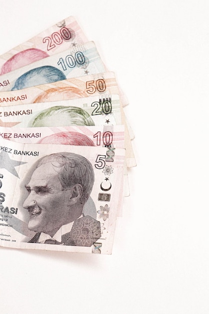 Turkse valuta Turkse lira bankbiljetten