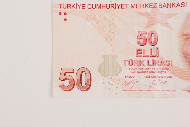 Turkse valuta Turkse lira bankbiljetten