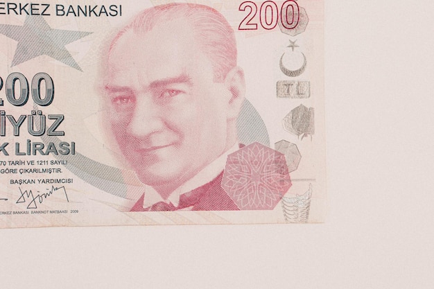 Turkse valuta turkse lira bankbiljetten