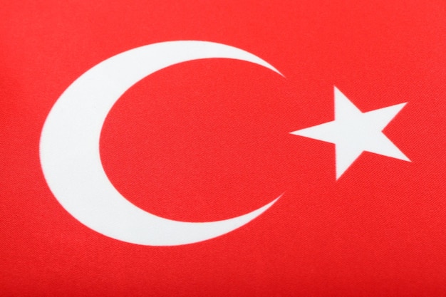 Turkse vlag maan en ster met rode achtergrond