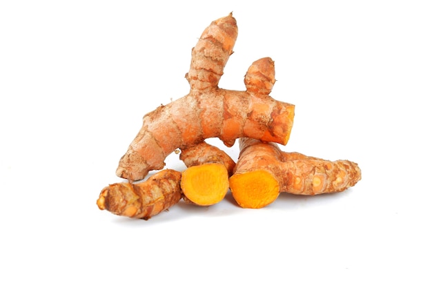 Turmeric (Curcuma longa) isolated on a white background