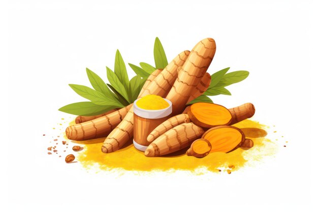 Photo turmeric icon on white background ar 32 v 52 job id 5df29027518b4880b82cc2d0d87a7a50