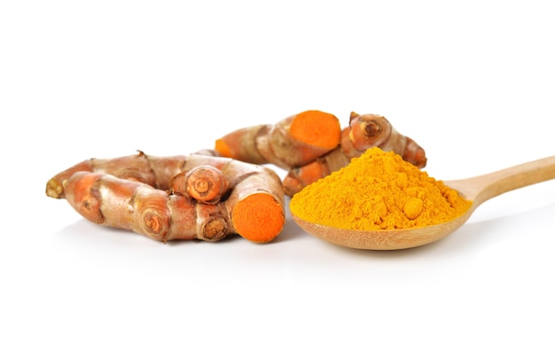 Turmeric isolated on white