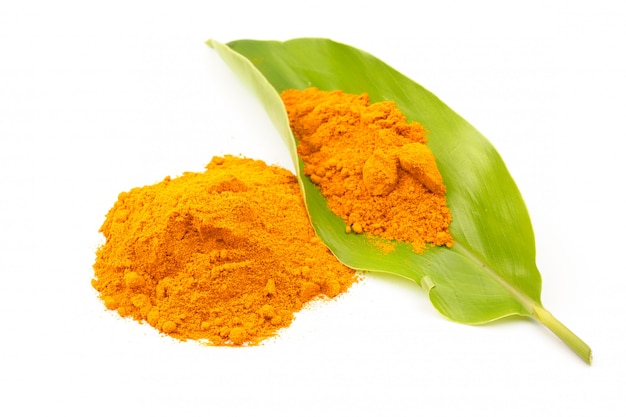 Photo turmeric powder (curcuma) herbal