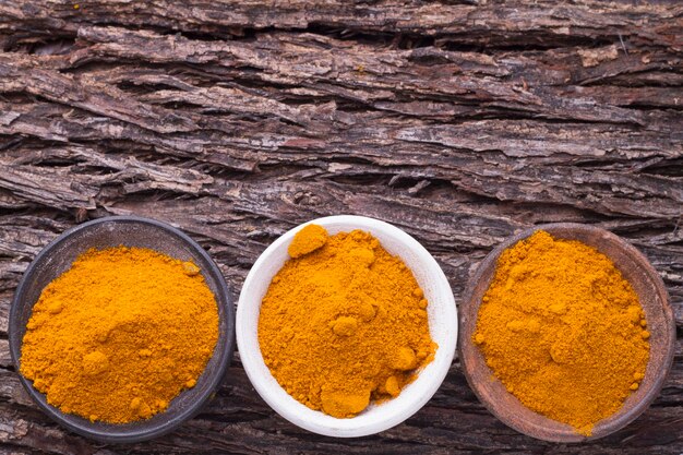 Turmeric powder and roots