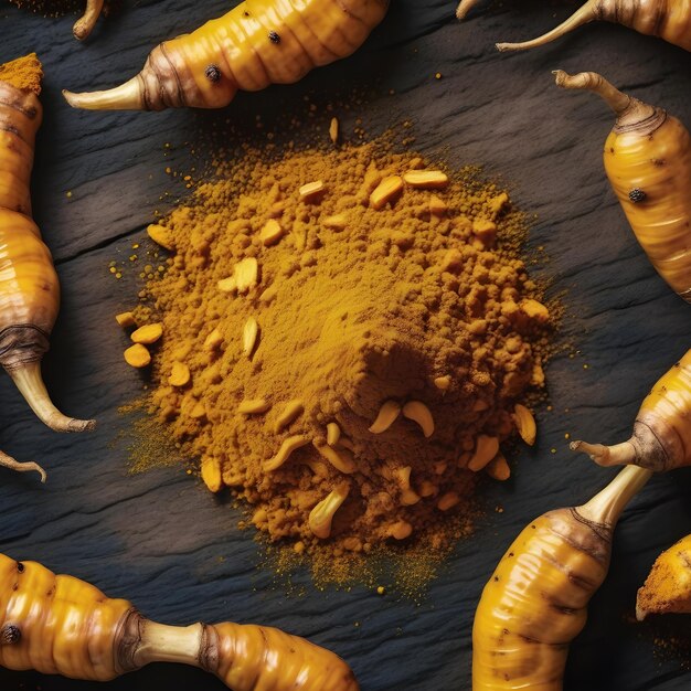 Turmeric root spice seasoning