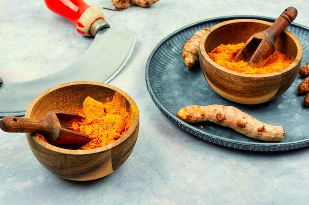 Turmeric root and turmeric powder medicine herb