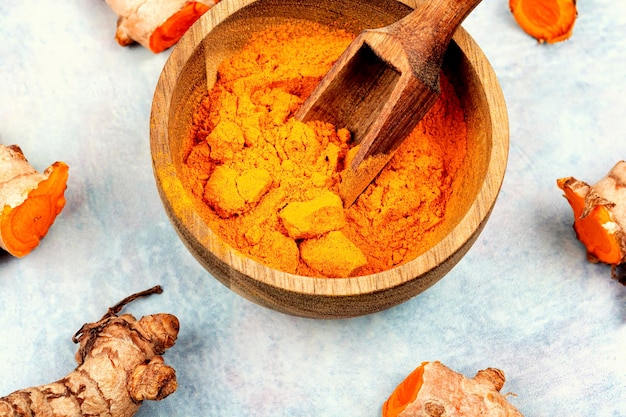 Turmeric root and turmeric powder medicine herb