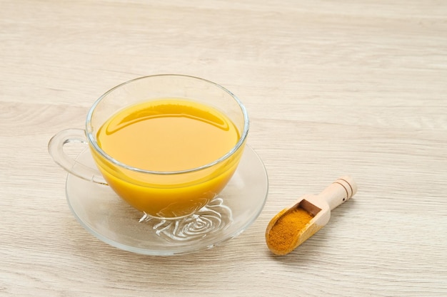 Turmeric tea herbal drink Indonesian traditional drink Spices for alternative medicine concept