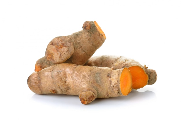 Turmeric on white isolated