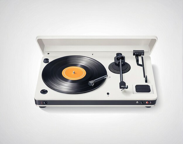 Photo turn the vinyl record into the vinyl record player turn vinyl record player turn vinyl record playe