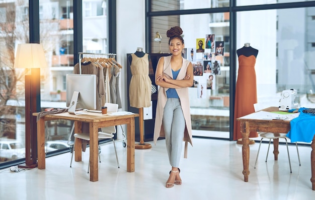 Turn your hobby to something that brings you funds Portrait of a young fashion designer posing with her arms crossed in her workshop