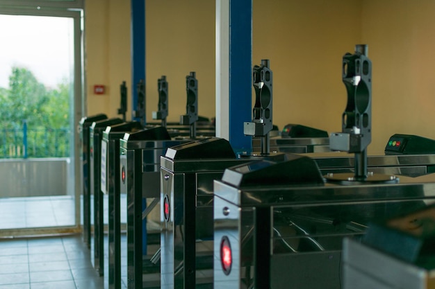 Turnstiles at the checkpoint