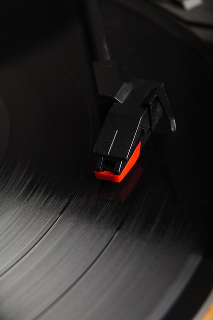 Turntable needle closeup