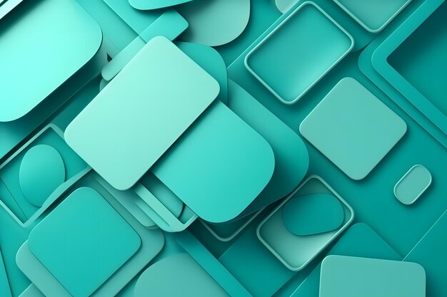 Turquoise abstract background Neural network AI generated