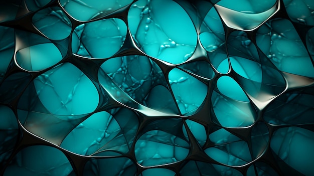 Turquoise background with a net