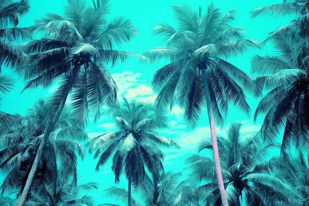 Turquoise Blue Background for Tropical Designs