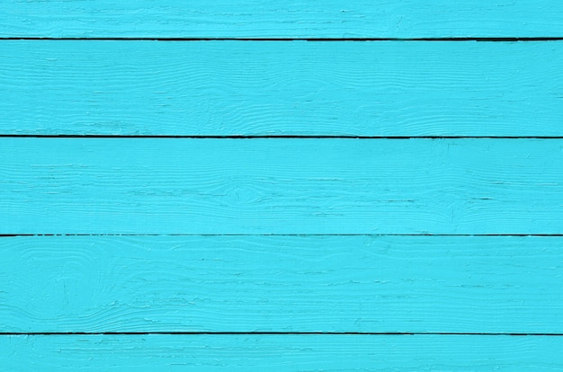 Turquoise colored boards. Wood background