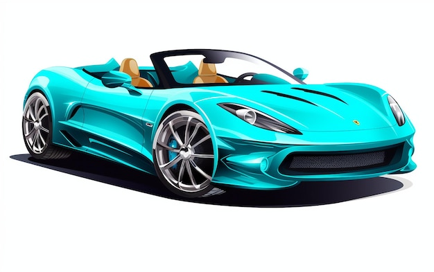 Photo turquoise convertible car