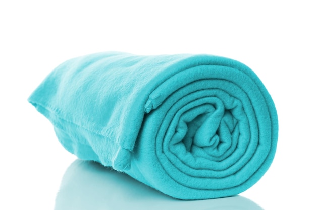 Turquoise fleece blanket