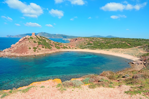 Turquoise foreshore on a clear day in Sardinia