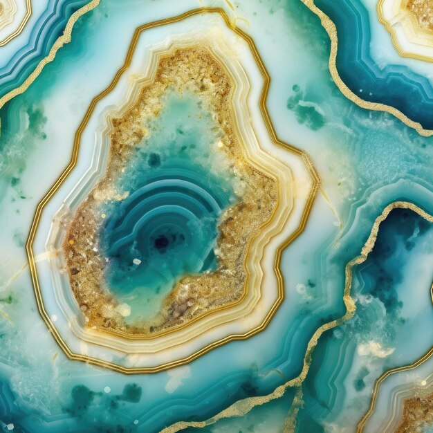 Photo turquoise geode pattern