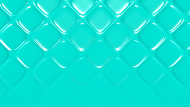 Turquoise geometrische achtergrond met reliëf. 3D-weergave.