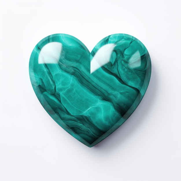 Photo turquoise heart isolated on background flat lay vecor illustration v 52 job id a3db4d4766cd44c2bd9ed