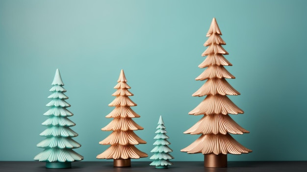 Turquoise kerstbomen een delicate mix van rococo pastels en minimalistisch decor