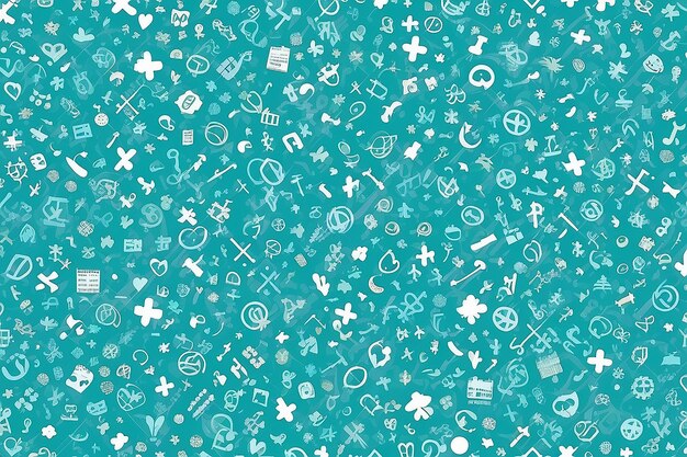 Turquoise plus symbols pattern stock illustration