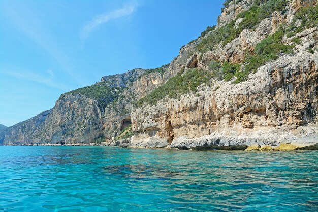 Turquoise sea in Orosei Gulf Sardinia