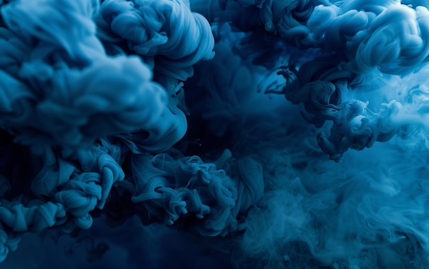 Turquoise smoke twirls rise and intertwine against the abyss suggesting depth and complexity