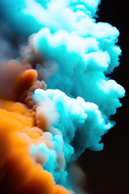 Turquoise smoke