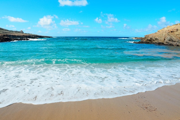 Turquoise water in Argentiera beach Sardinia