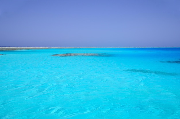 エジプトの紅海のターコイズブルーの水