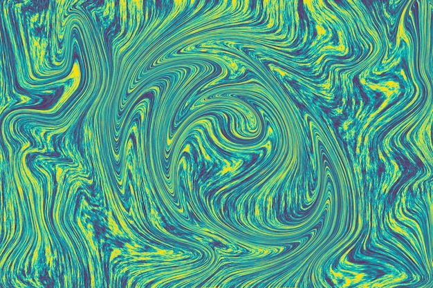 Turquoise and Yellow Marbled Artwork Abstract marbled pattern with turquoise and yellow tones