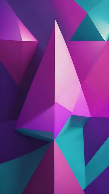 Turquoiseviolet beauty low poly triangle background