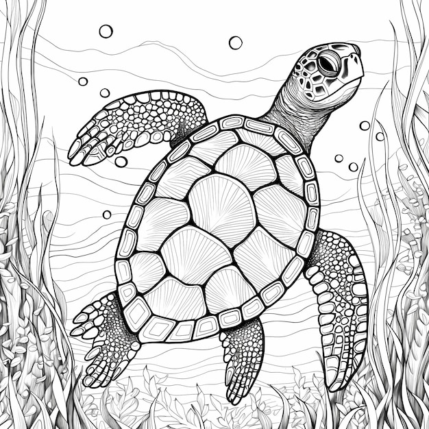 turtle coloring page