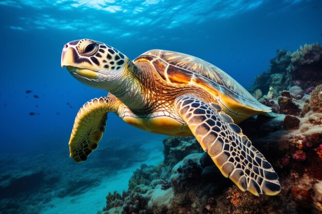 Turtle in the Deep ocean