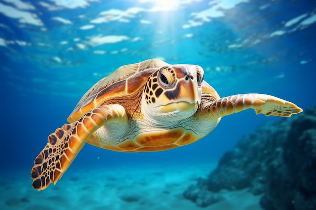 Turtle in the Deep ocean