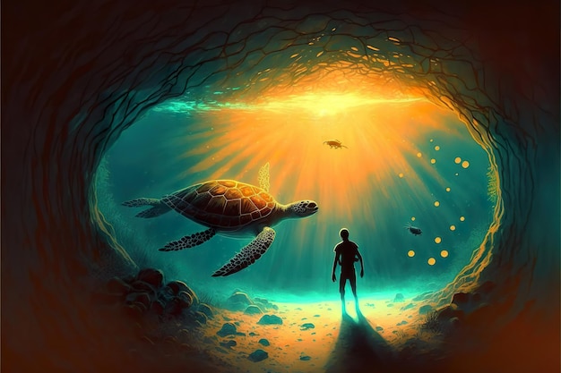 Turtle dream illustration